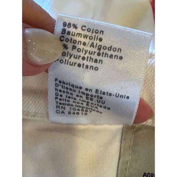Adrianno Goldschmied Jeans Women 27 White The Prima Mid Rise Cigarette Ankle - Picture 12 of 12